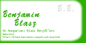 benjamin blasz business card